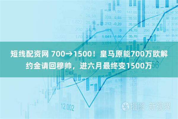 短线配资网 700→1500!皇马原能700万欧解约金请回穆帅,进六月最终变1500万